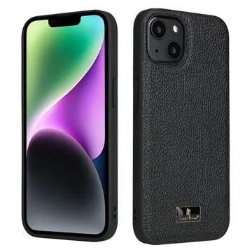 Fierre Shann iPhone 14 Coated Case - Litchi Pattern