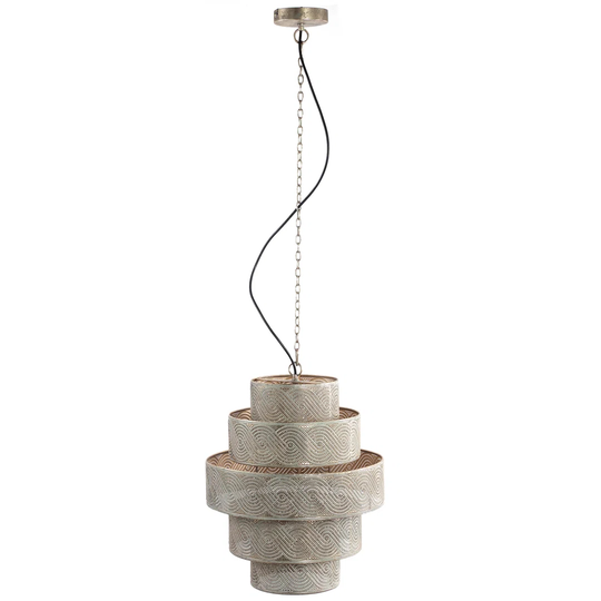 Donnelsville Beige 1-Bulb 50" H Plug-in Outdoor Hanging Lantern