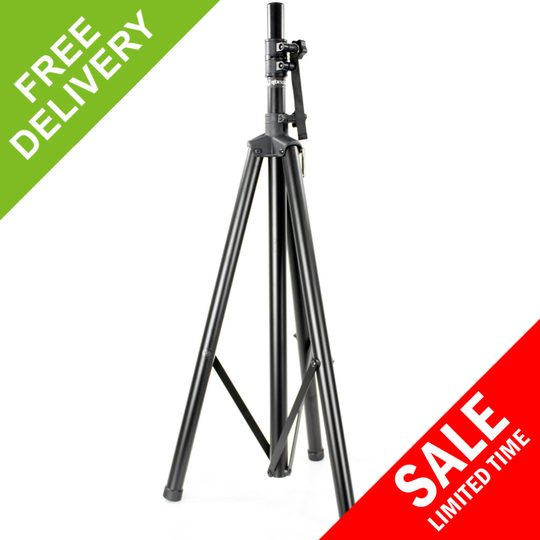 QTX Sound Black Aluminium 35mm Pole Tripod Speaker Stand