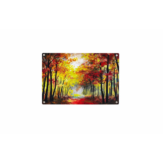 Tree Avenue Painting Magnetic Wall Mounted Photo Memo Board