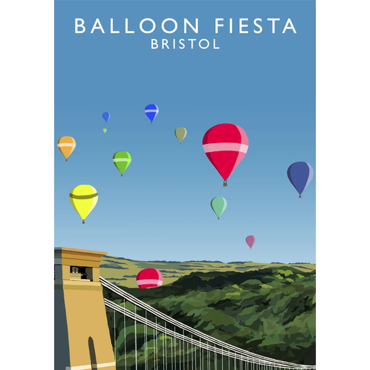 Balloon Fiesta Bristol by Richard O'Neil - Graphic Art Print on Paper