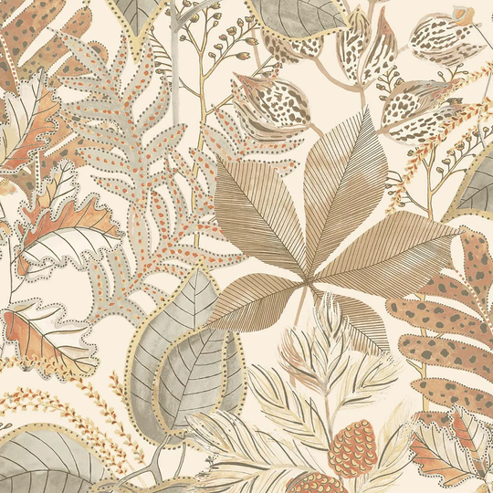 Belgravia Decor Eden Leaf Natural Wallpaper