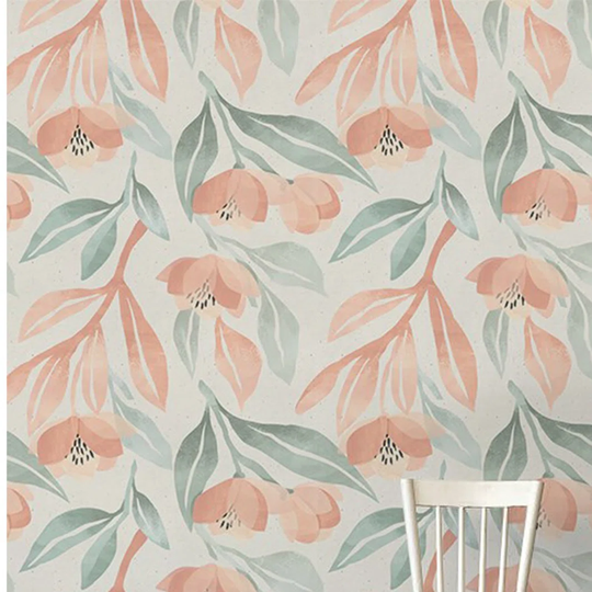 Sohara Vintage Pale Floral Wallpaper