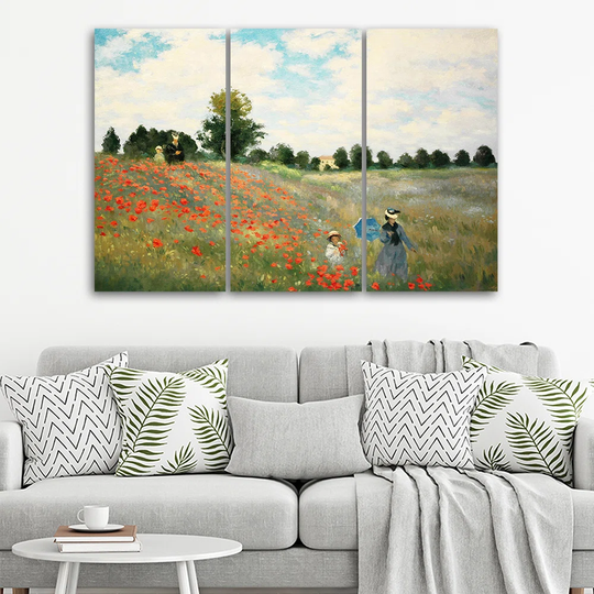 Canvas Print Field Of Poppies Claude Monet