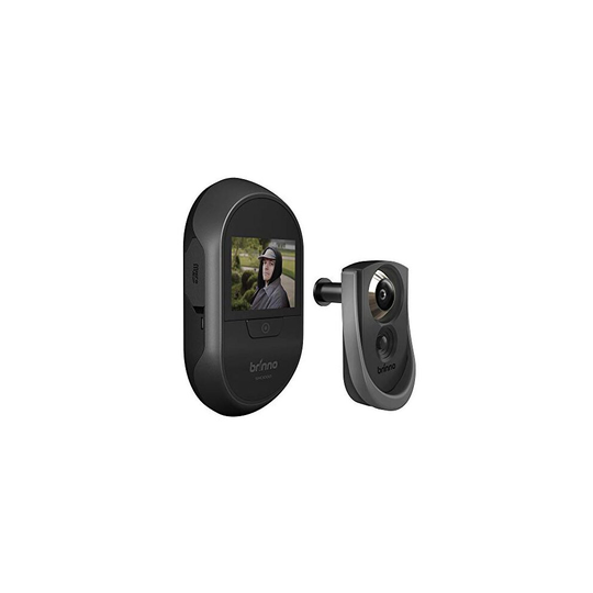 Brinno Camera Silver Peephole SHC1000 Easy Install Large LCD Screen Motion Detection Knocking Sensor Black 14mm Size