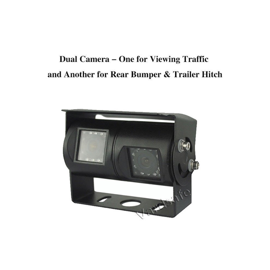 Vardsafe Dual Lens Heavy Duty Rear View Reversing Backup Camera for RV Truck Motorhome