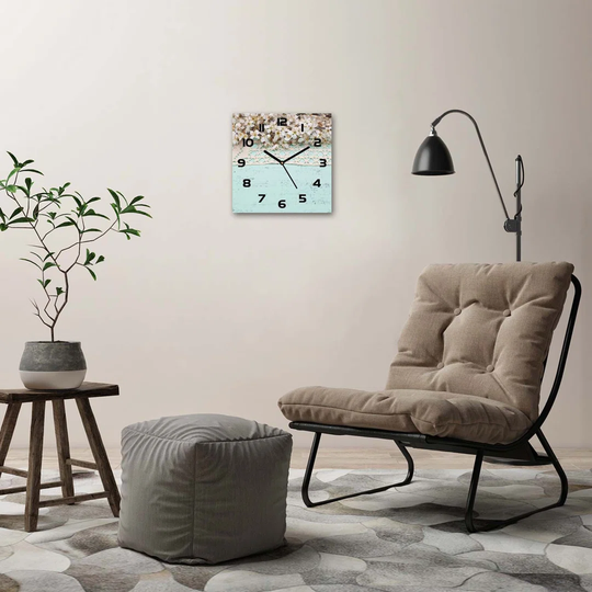 Jolita Cherry Blossoms Silent Wall Clock