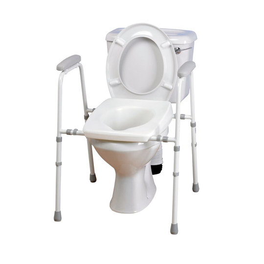 Homecraft Stirling Width Adjustable Toilet Frame with Padded Arms (Eligible for VAT relief in the UK)