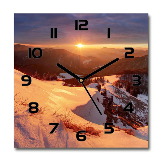 Hemple Winter in the Mountains Silent Wall Clock