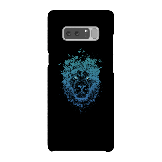Balazs Solti Lion And Butterflies Phone Case for iPhone and Android - Samsung Note 8 - Snap Case - Matte