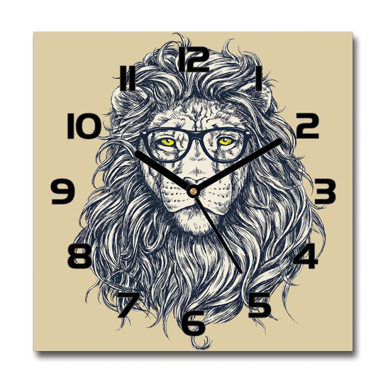 Ibala Lion Hipster Silent Wall Clock