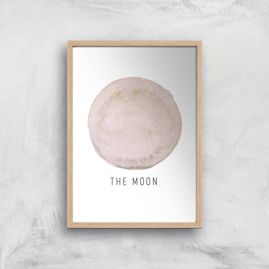 The Moon Art Print - A2 - Wooden Frame