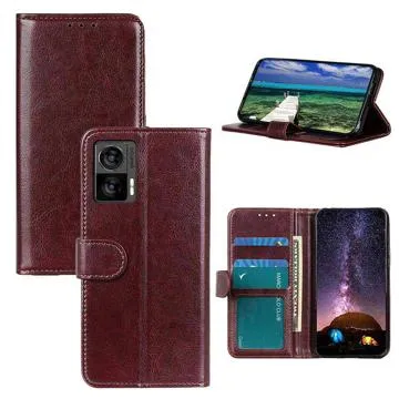 Motorola Edge 30 Neo Wallet Case with Magnetic Closure - Brown