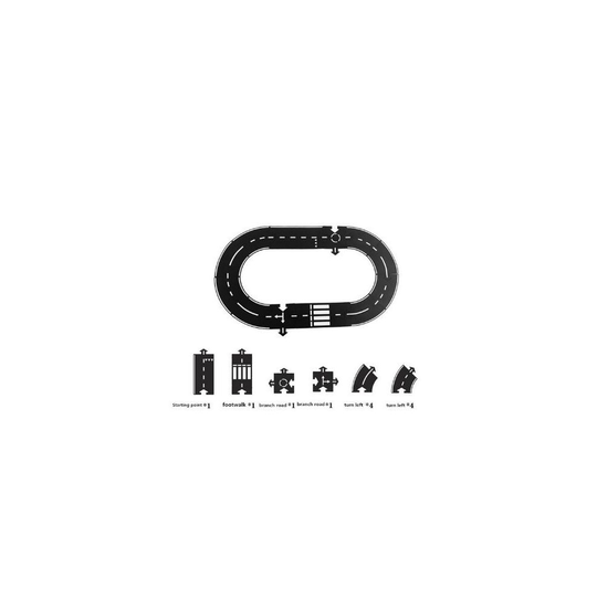 DIY Car Play Mat Road PVC Puzzles Flexible City Road Race Car Track Toy |Magnetic