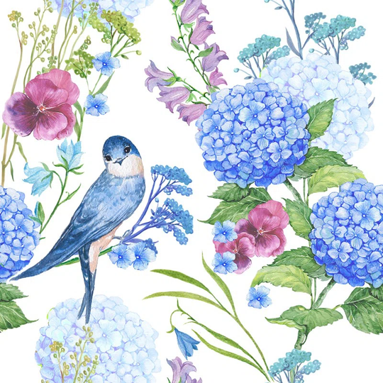 Walllpaper Roll 360X250cm Mural Decoration Kitchen Livingroom Bedroom Wallpaper Material With Print - Birds Flowers