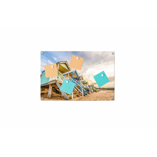 Beach Houses Magnetic Wall Mounted Photo Memo Board