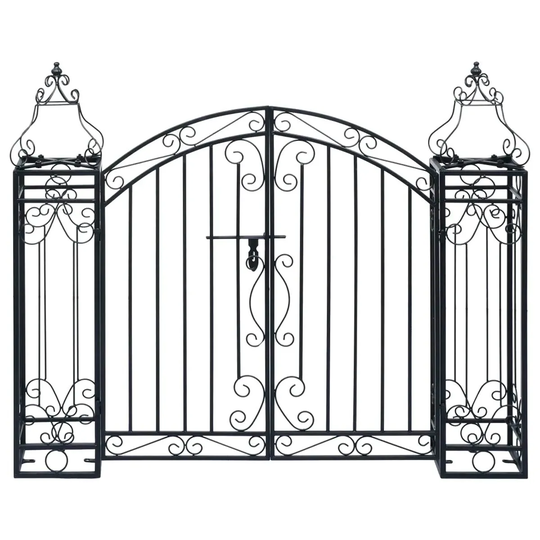 Vidaxl Ornamental Garden Gate Wrought Iron 122X20.5X100 cm