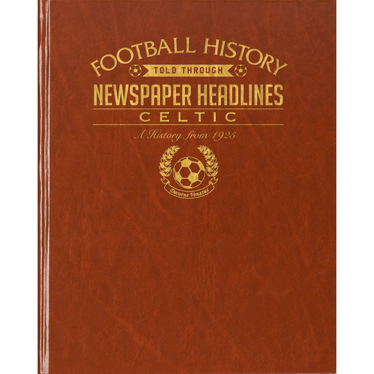 Celtic Football Newspaper Book - Brown Leatherette