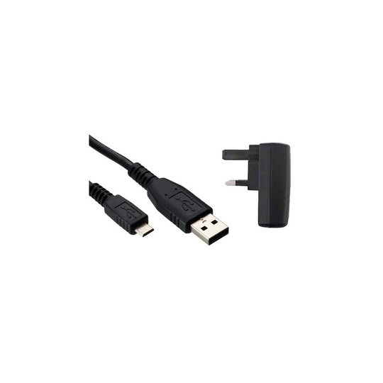 USB Cable With UK 3 Pin Plug For Sony CyberShot DSC-WX500 Camera