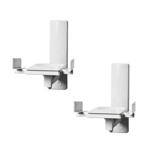 B-tech BT77 Ultragrip Clamping Speaker Mount ) Pair (white)