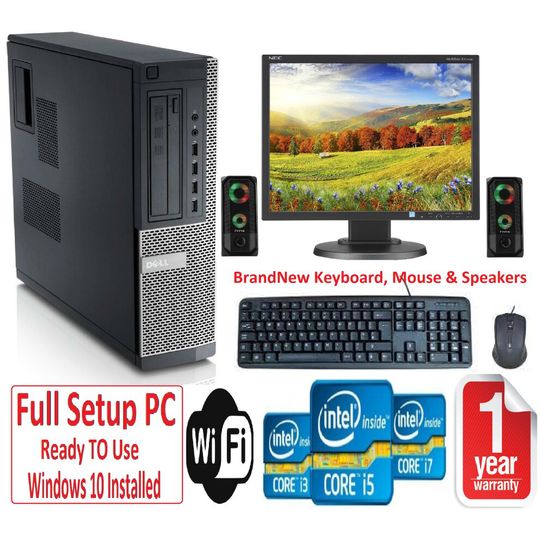 Dell PC Full Set Up Core i5 16GB RAM 1TB HDD WiFi 19'' Monitor (Computec IT)