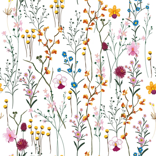 Walllpaper Roll 416X254cm Mural Decoration Kitchen Livingroom Bedroom Wallpaper Material With Print - Wild Flowers Garden Brightful