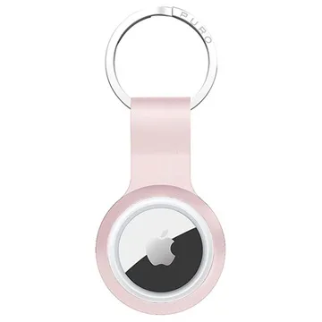 Puro Icon Apple AirTag Silicone Case with Keychain - Pink