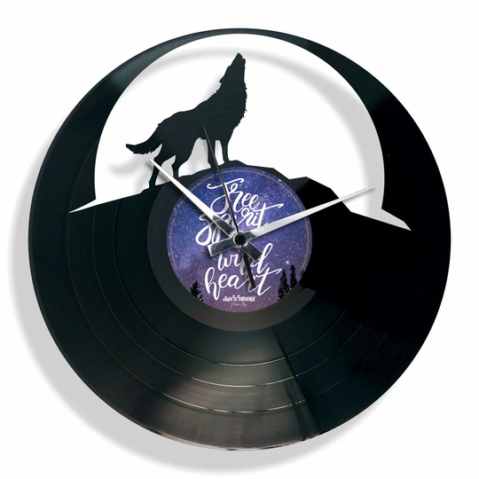 Vinyl with The Wolf 30cm Silent Wall Clock