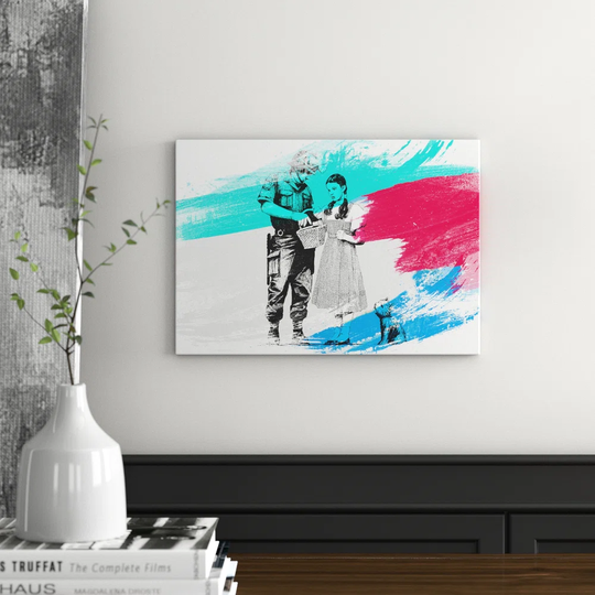 'Banksy Stop Search Dorothy Graffiti' Graphic Art Print Poster