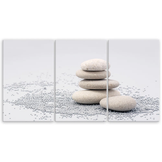 Canvas Print Beige Zen Stones