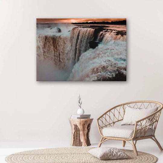 Canvas Print Niagara Falls Sunset Nature
