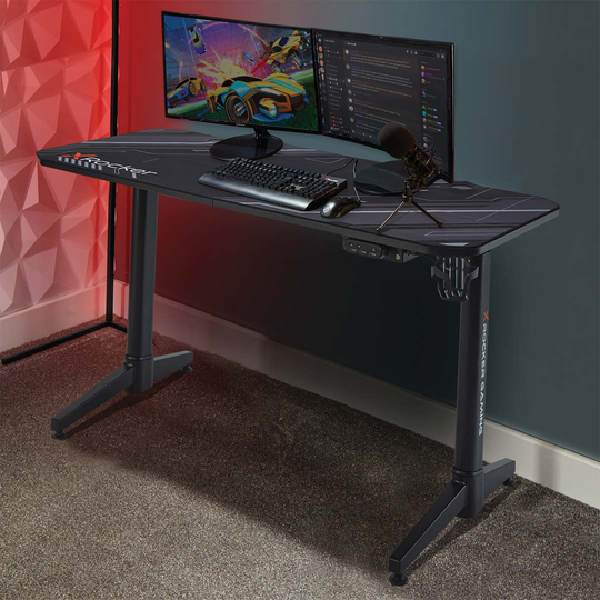 X Rocker Stratos Electric Height Adj Gaming Desk With Dual Motor