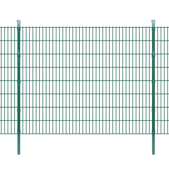 Vidaxl 2D Garden Fence Panels & Posts 2008X1630 Mm 38 M Green