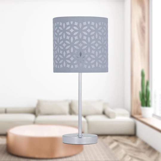 Sharma 35Cm Polished Chrome Table Lamp