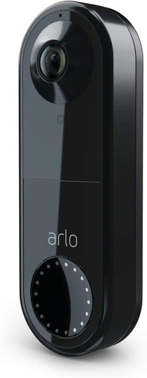 Arlo Wired Smart Video Doorbell Black - Works with Alexa and Google Assistant