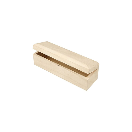 Creativ 1-Piece Wooden Oblong Box Magnetic Catch Lift Up Lid