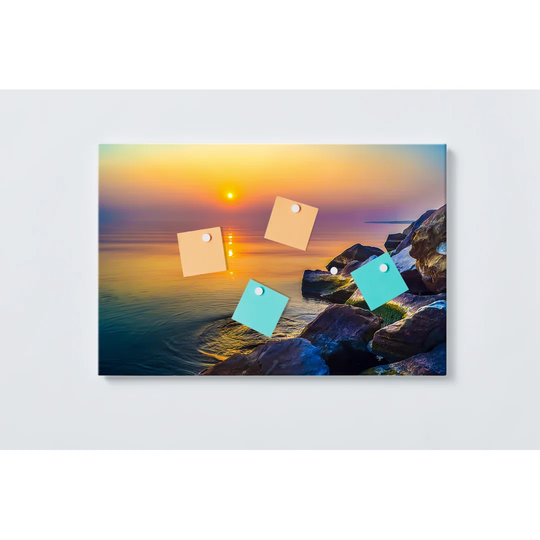 Sunset Magnetic Wall Mounted Cork Board