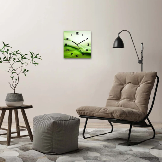 Jessiana Green Waves Silent Wall Clock