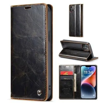 Caseme 003 Series iPhone 14 Plus Wallet Case - Brown