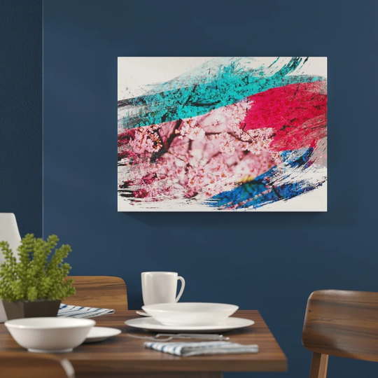 'Pink Cherry Blossom Tree Flowers' Graphic Art Print Poster