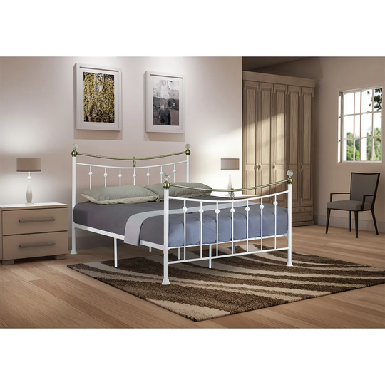 SleepOn Violet Double Bed Frame White