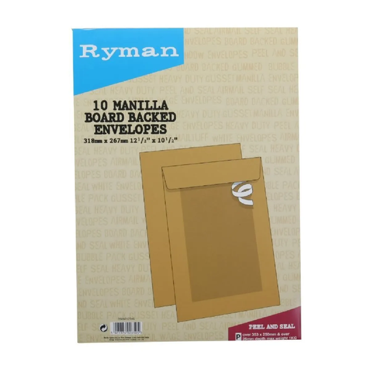 Ryman Board Backed Envelopes 318 x 267 mm Peel & Seal - Pack of 10