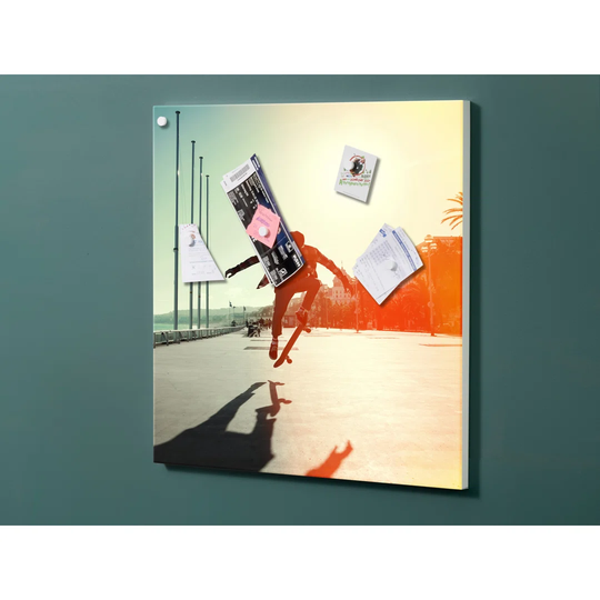 Notiz Motive Skateboard Magnetic Wall Mounted Cork Board