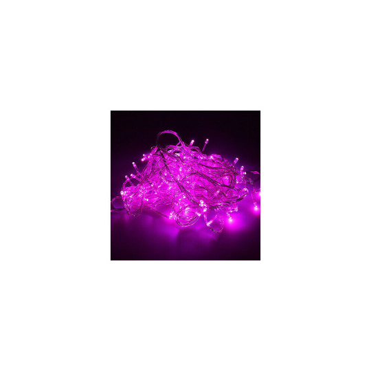 (10M 100 LED Pink★Twinkle String LED Light, 220V Plug With UK Adapter) LED Mains Fairy String Lights Christmas Tree Party Outdoor Garden Lights