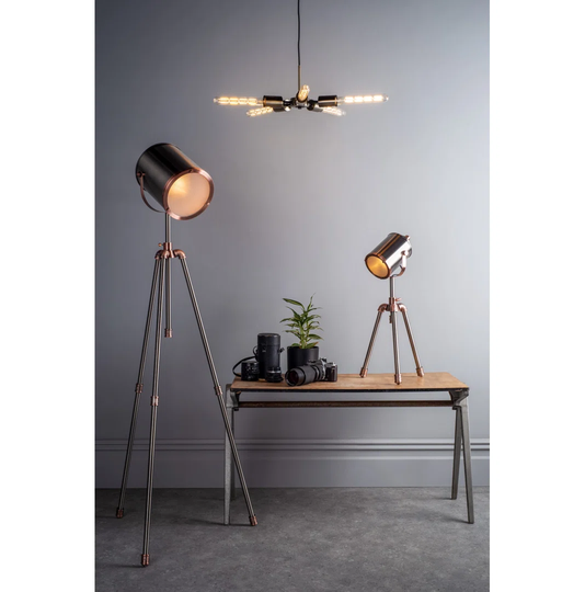 Lillydale 61Cm Antique Silver Tripod Lamp