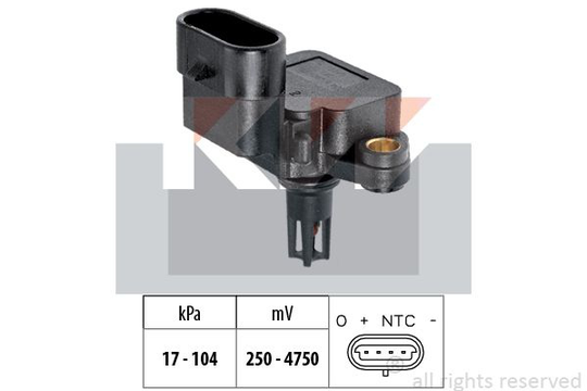 Air Pressure Sensor, height adaptation Made in Italy - OE Equivalent 493081 KW 493081