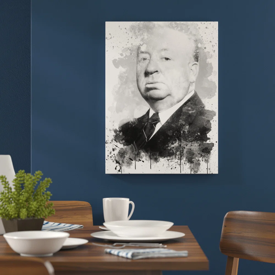 'Alfred Hitchcock' Graphic Art Print Poster