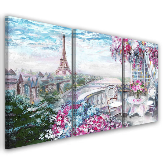 Canvas Print Paris Eiffel Tower - Landscape - Pastel