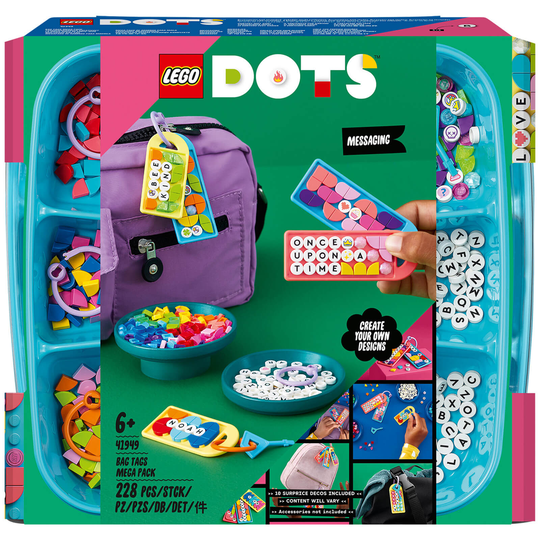 LEGO DOTS: Bag Tags Mega Pack Messaging 5 in 1 Craft Set (41949)