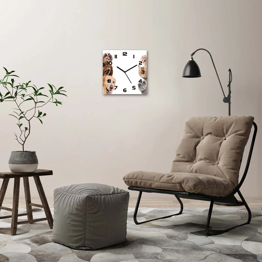 Dogs and Cats Silent Wall Clock